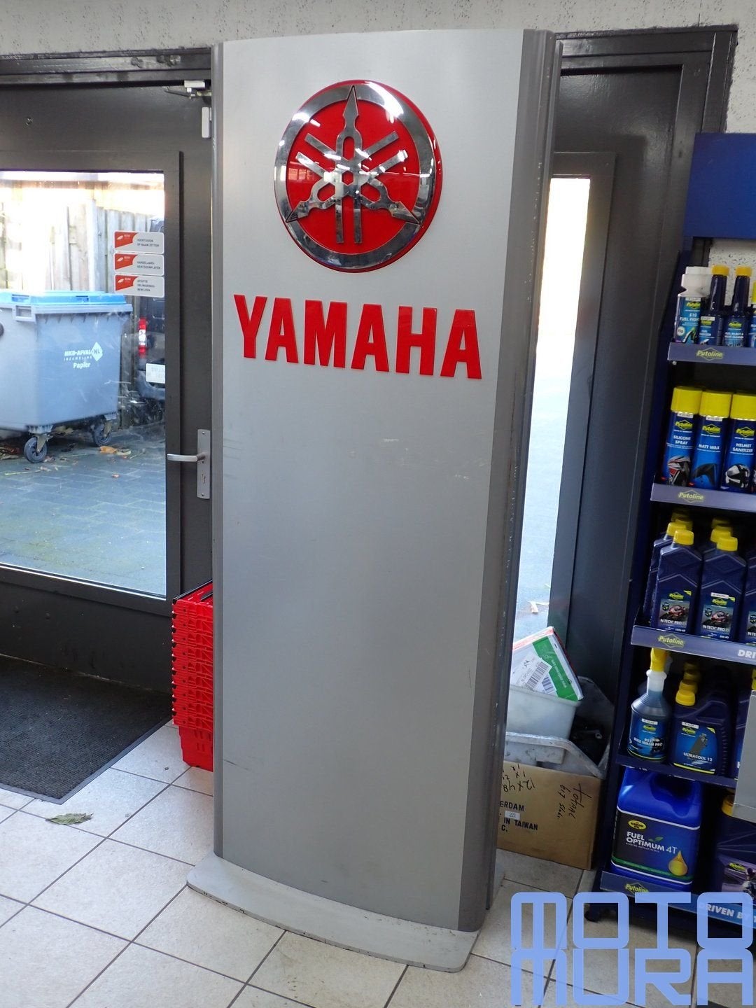 Groot reclamebord YAMAHA dealerbord dealer zuil, Verzamelen, Ophalen, Gebruikt, -, -