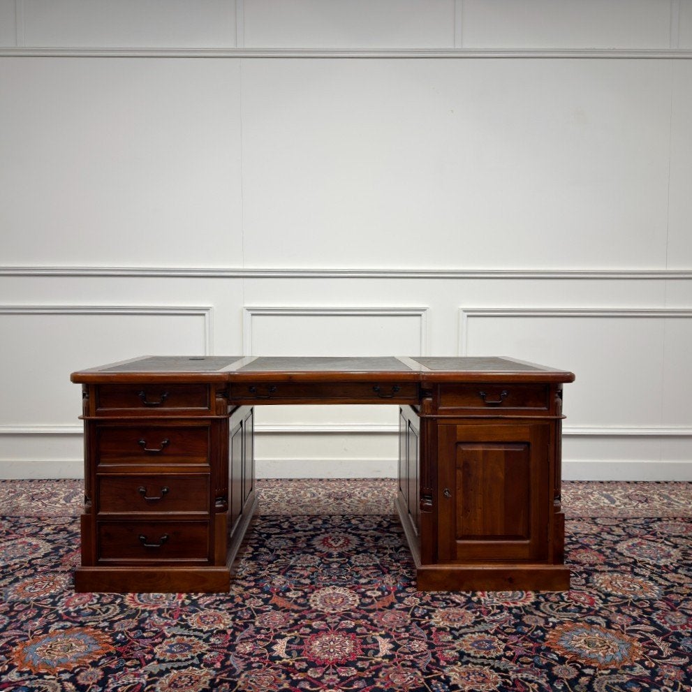 Klassiek Engels Chesterfield Bureau Partnerdesk, Ophalen of Verzenden