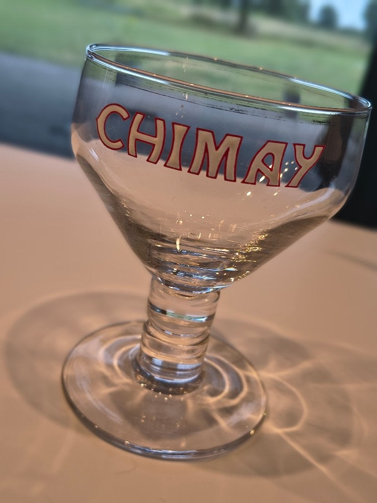 Chimay glas emaille letters, Verzamelen, Ophalen of Verzenden, Zo goed als nieuw, Glas of Glazen, Overige merken