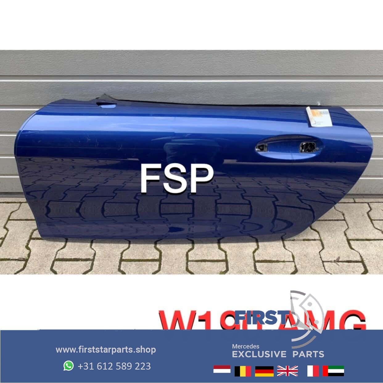 W190 C190 R190 AMG GT GTC GTR GTS DEUR LINKS PORTIER BLAUW O, Gebruikt, -, Deur, Voor