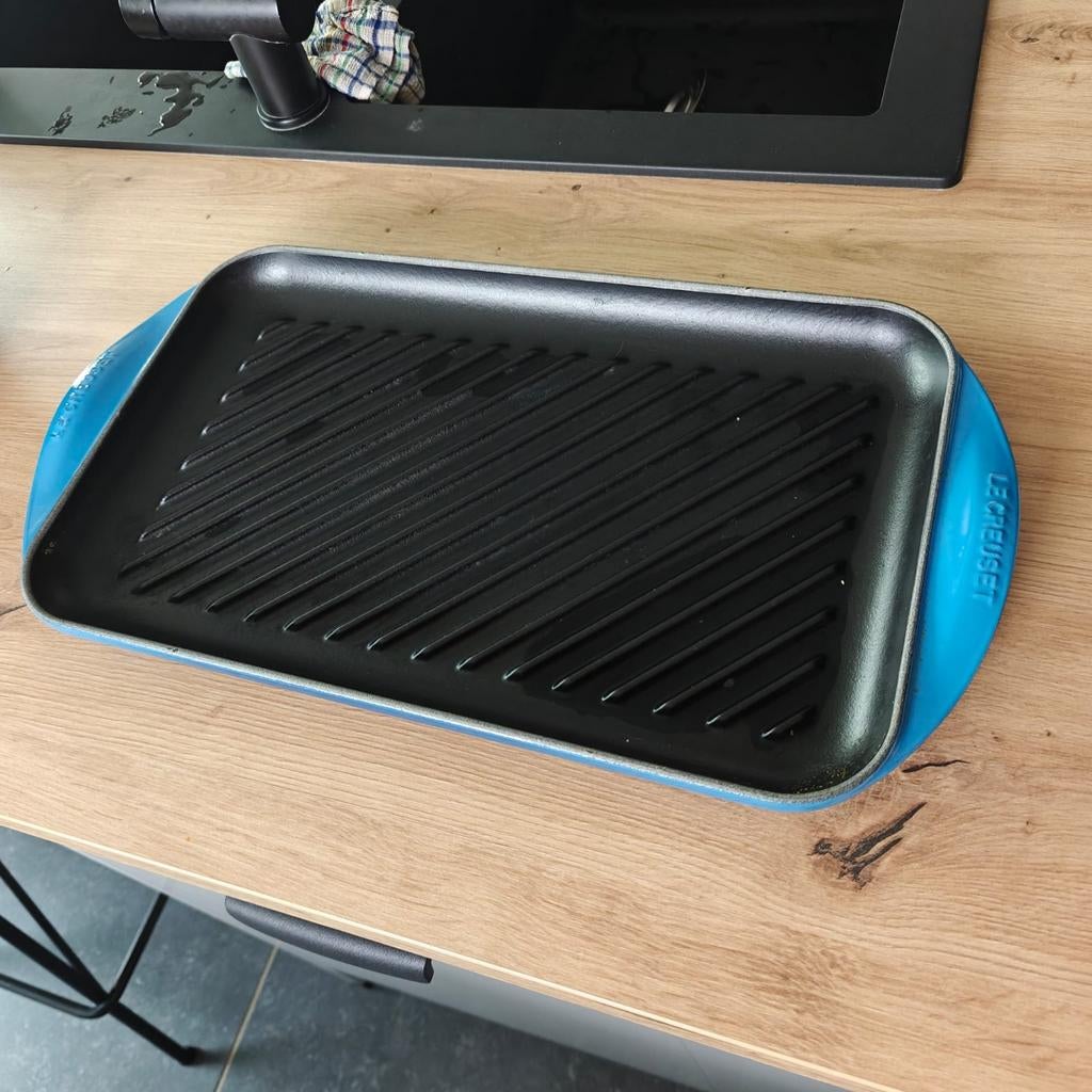 Le Creuset grillplaat, Ophalen