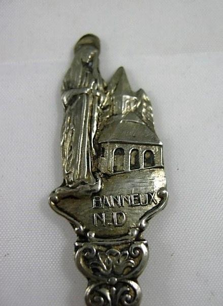 Verzilverd souvenirlepeltje Banneux N.D. - Maagd der Armen, Ophalen, Zo goed als nieuw, Overige typen