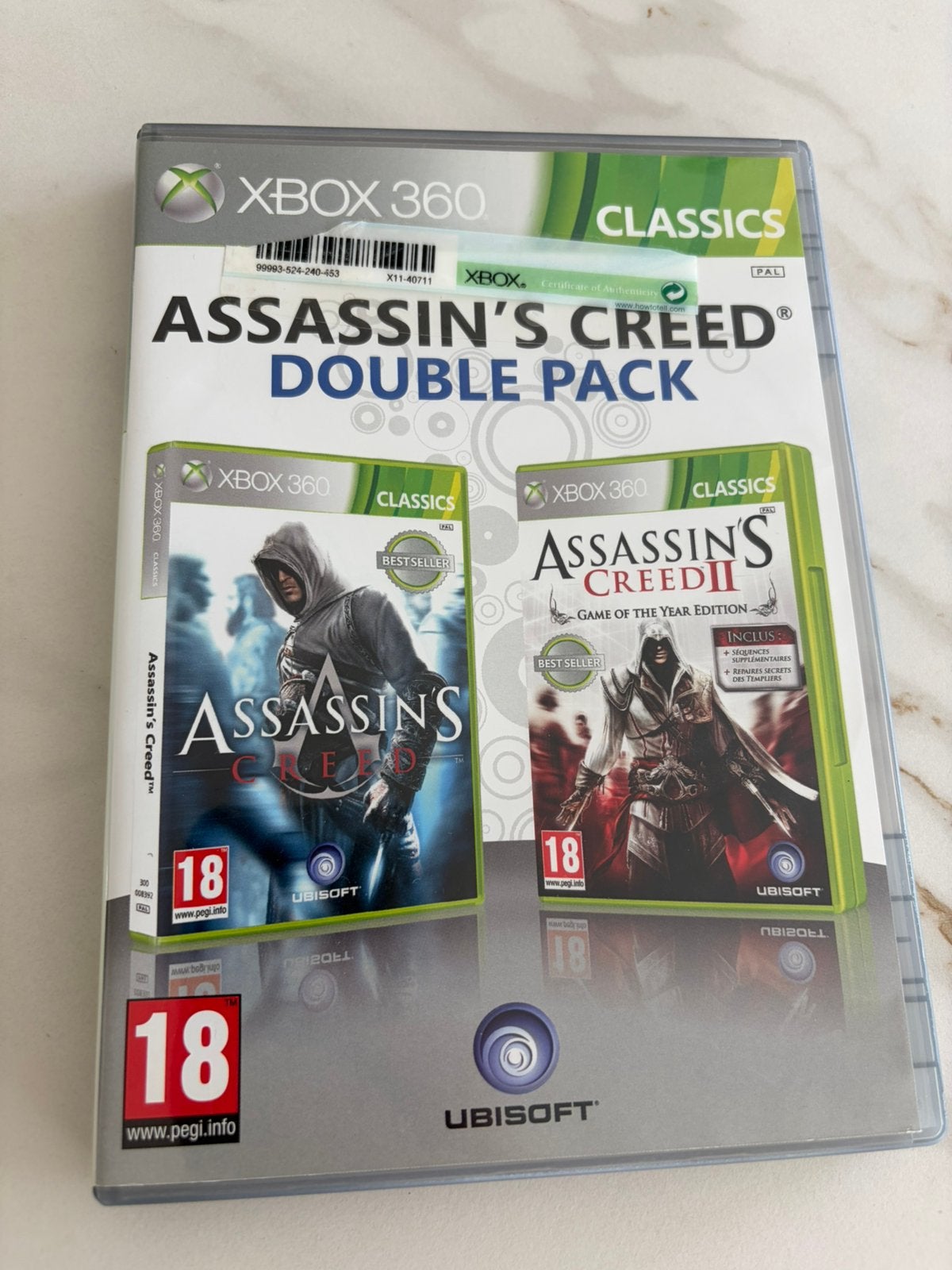 Microsoft Xbox 360 spel Assassin’s creed double pack, Ophalen, Gebruikt