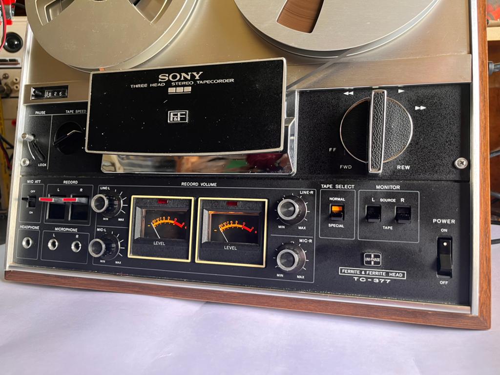 SONY TC377, 3 koppen. Perfect werkend!, Ophalen of Verzenden, Bandrecorder, Met banden