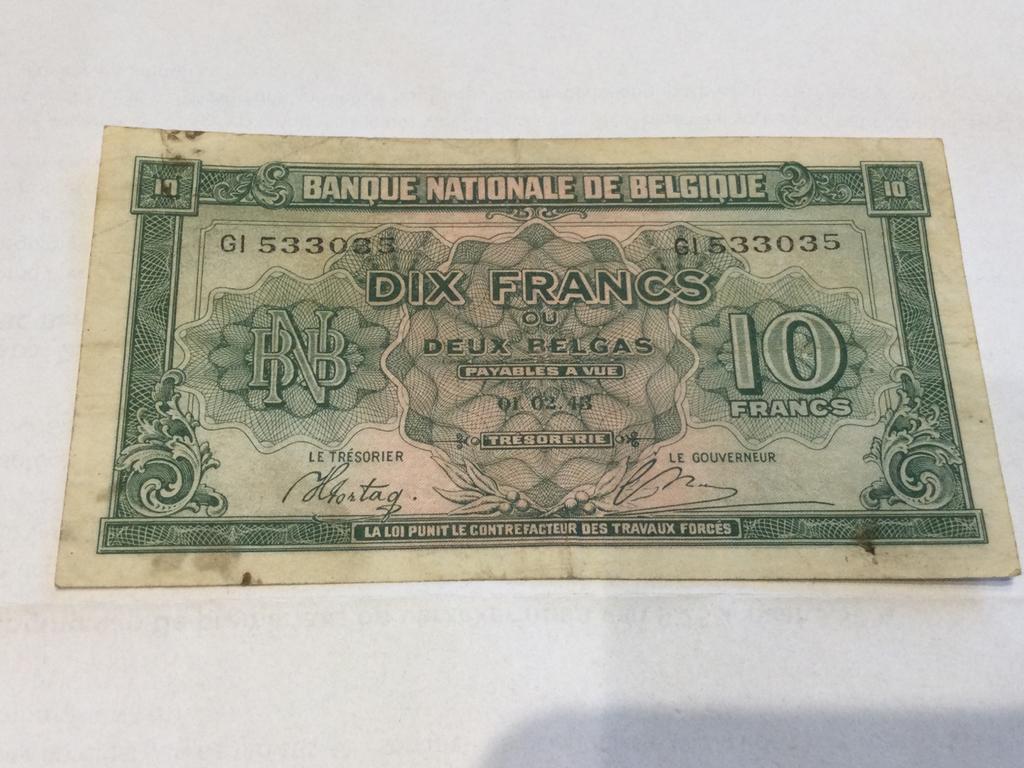 België 10 Frank 1943, Ophalen of Verzenden