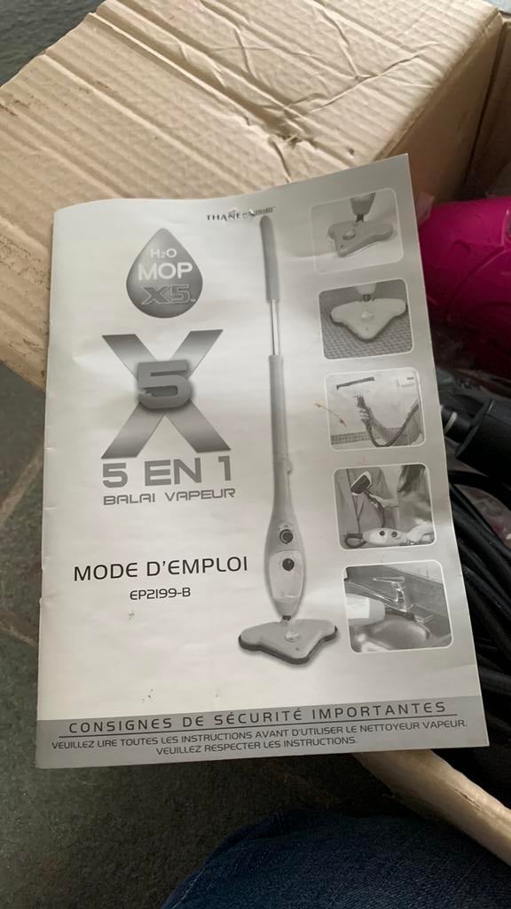 H2O Mop - balai vapeur, Enlèvement, Utilisé, Nettoyeur à vapeur