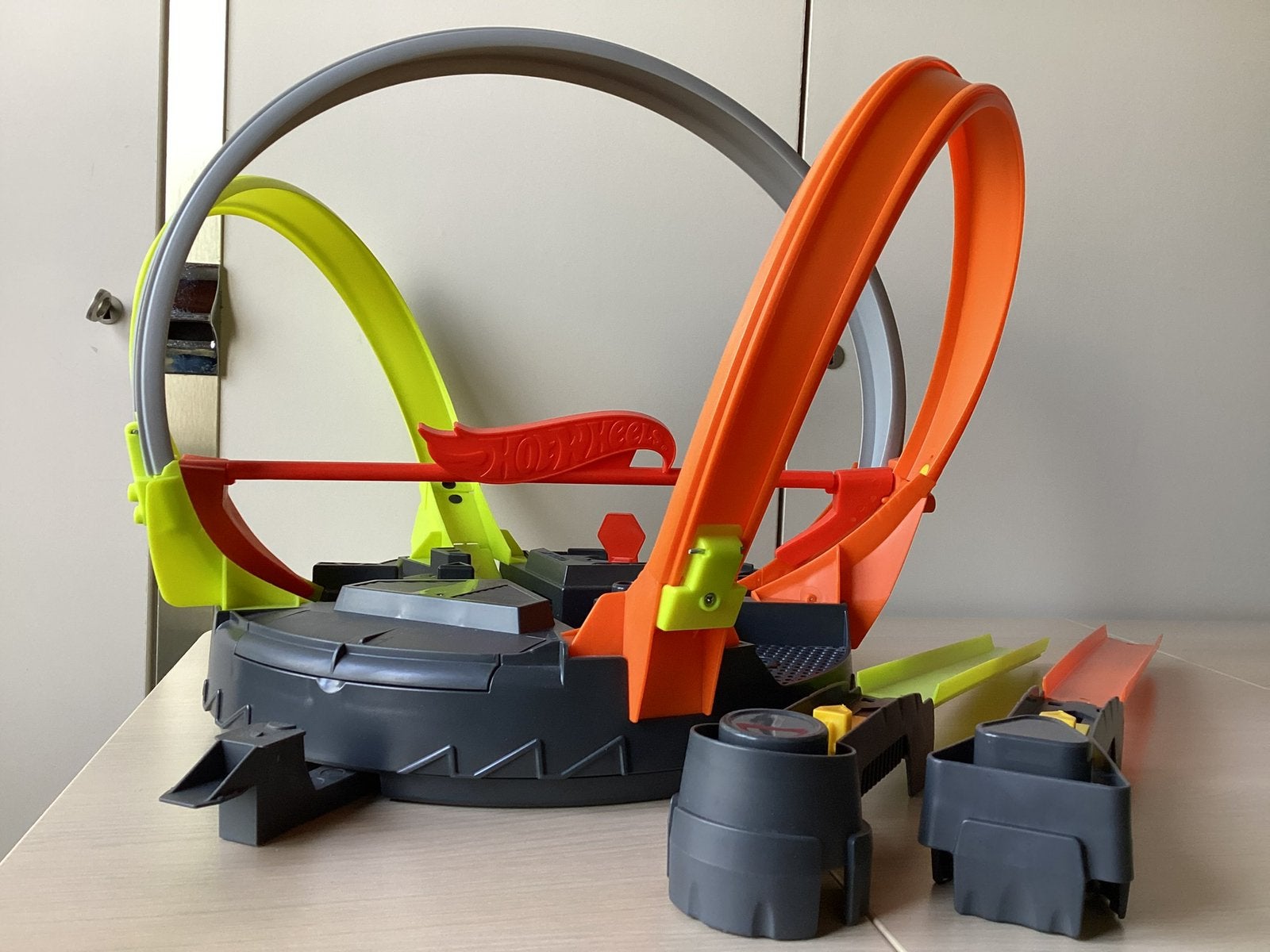 Hot Wheels Roto Revolution racebaan met dubbele looping, Enlèvement ou Envoi, Utilisé, Circuit, Hot Wheels