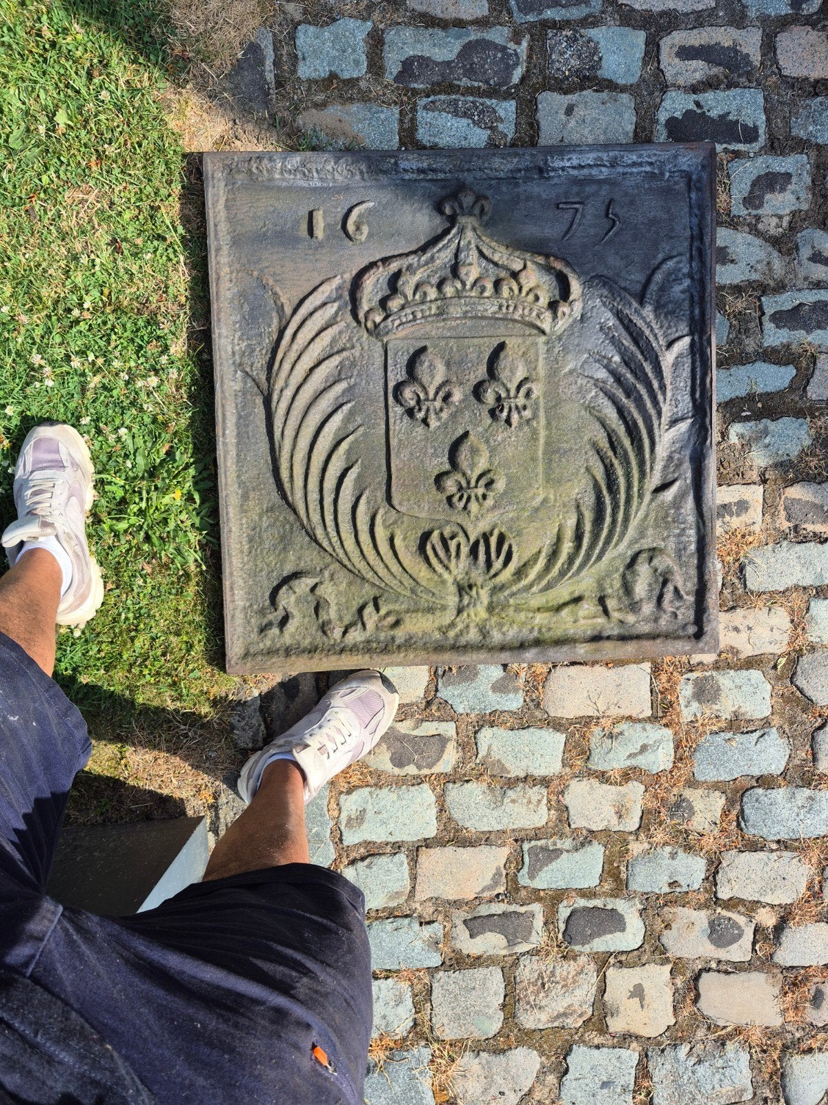 Plaque en fonte de 1675, Antiek en Kunst, Kunst | Overige Kunst