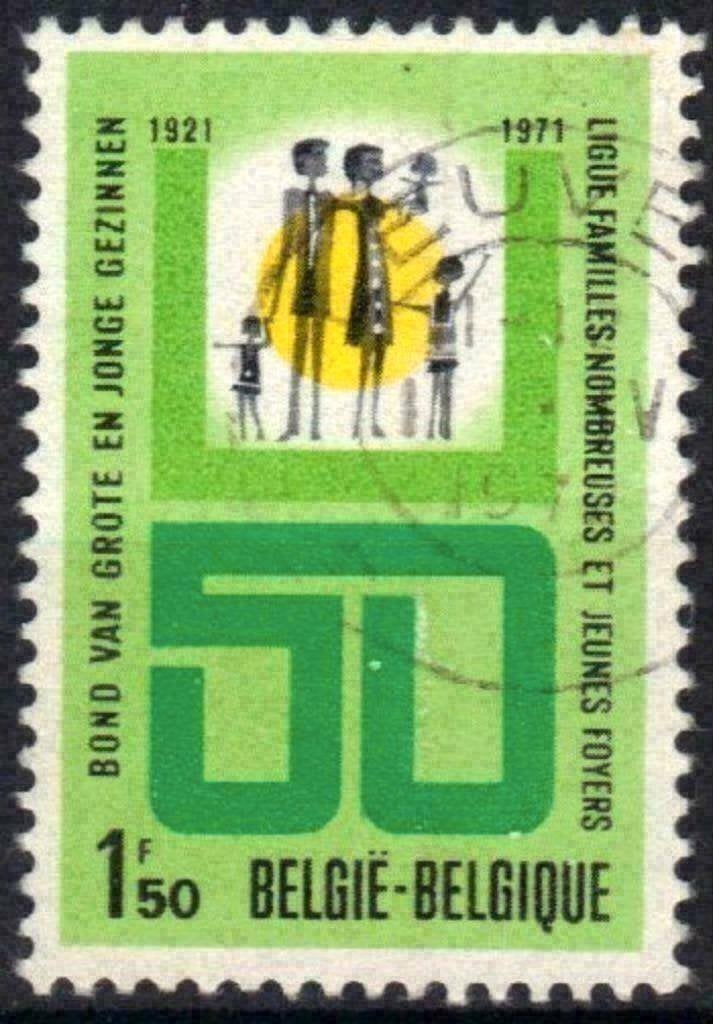 Belgie 1971 - Yvert/OBP 1601 - Grote en Jonge gezinnen (ST), Verzenden, Gestempeld, Gestempeld