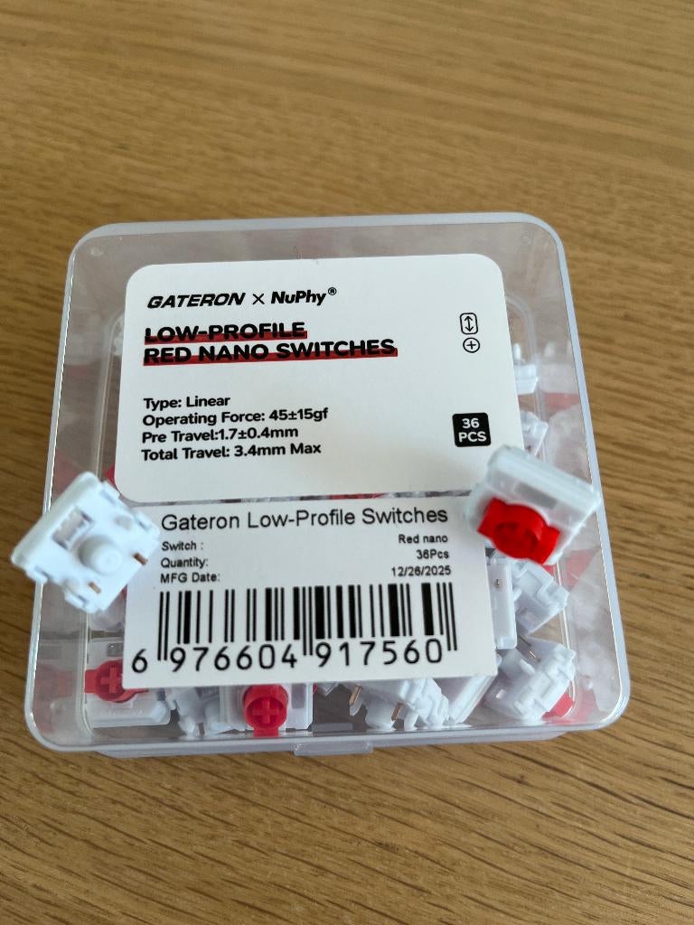Gateron Low-profile 3.0 Red Switches(NuPhy Air75 V3, Kick75), Ophalen of Verzenden, Nieuw, Nuphy