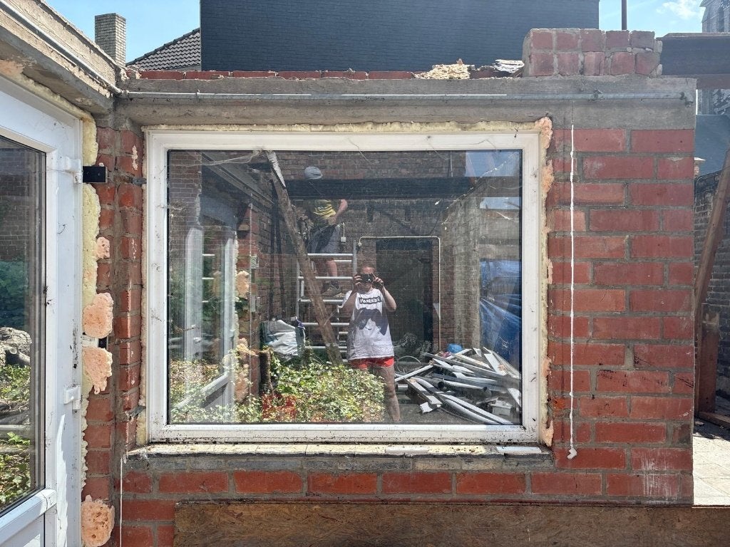 Witte PVC ramen - Dubbelglas - zo goed als nieuw, Doe-het-zelf en Bouw, Overige typen, Zo goed als nieuw, Dubbelglas, 160 cm of meer