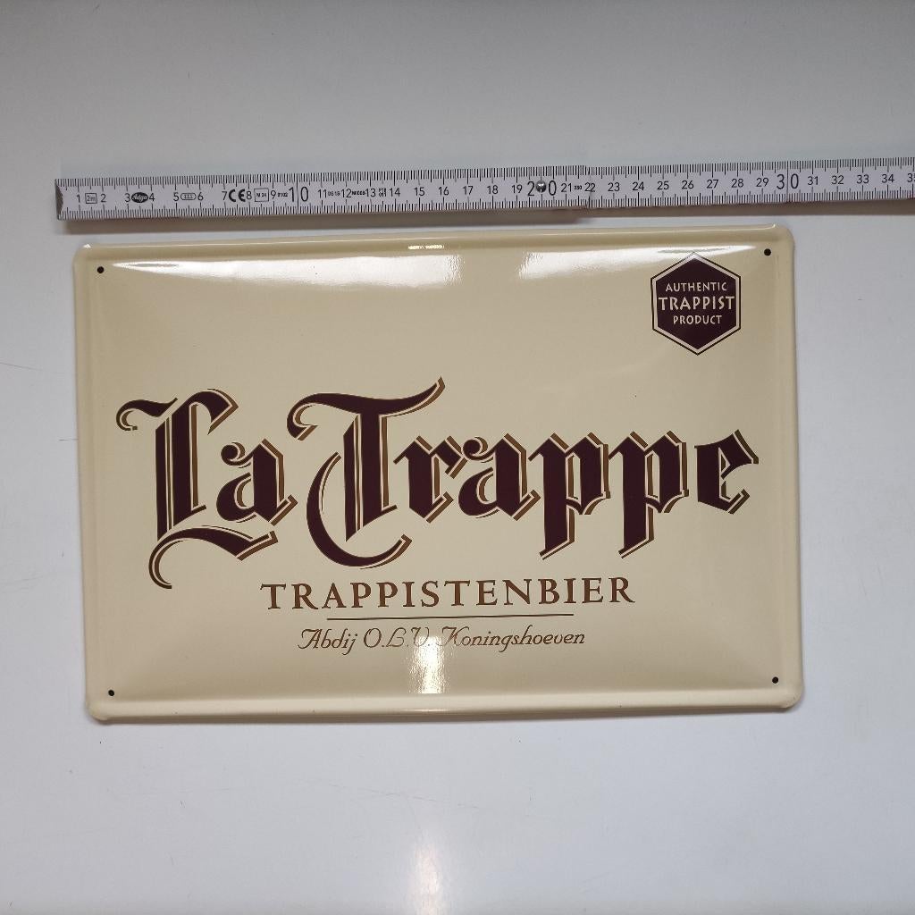 Plaque tôle bière Trappiste La Trappe, Enlèvement, La Trappe