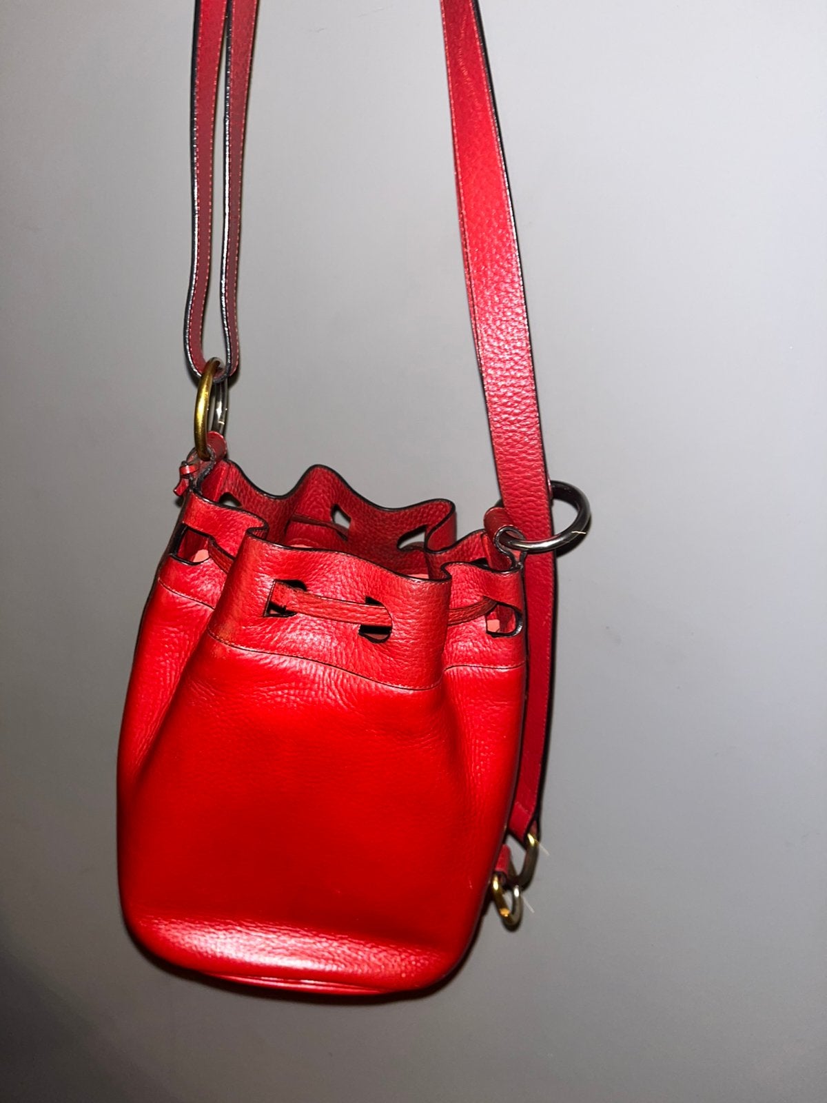 Vintage Delvaux Tabarin MM – Rood, Handtassen en Accessoires, Ophalen of Verzenden, Gebruikt, Rood, Handtas