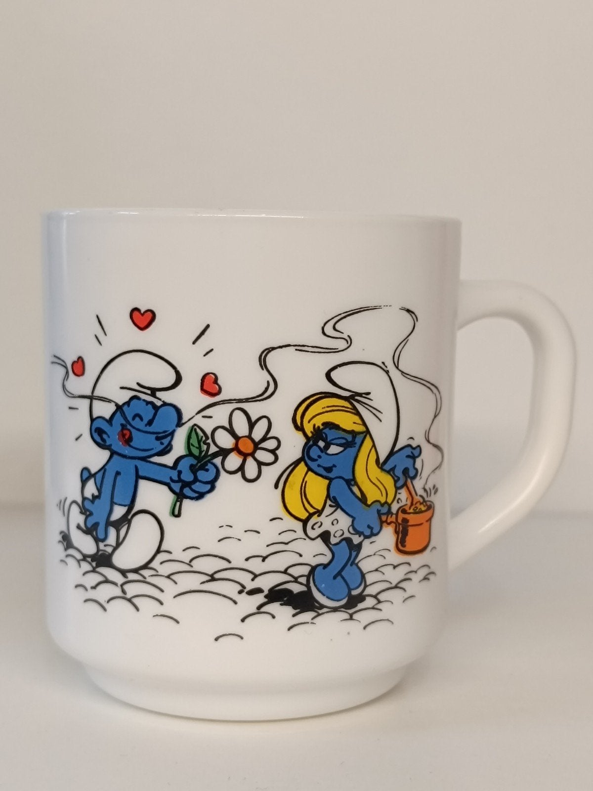 Smurfen Peyo Arcopal Benedictin 1983 vintage mok, Verzamelen, Smurfen, Ophalen of Verzenden