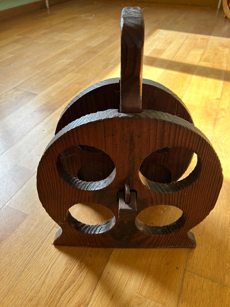 Porte-bouteilles / Botellero en bois rustique vintage, Enlèvement, Utilisé, Bois, Moins de 5 bouteilles