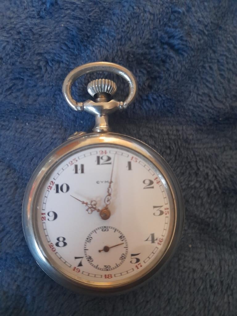 „CYMA” zakhorloge of zakhorloge 47 mm en meer, Ophalen of Verzenden, Zakhorloge