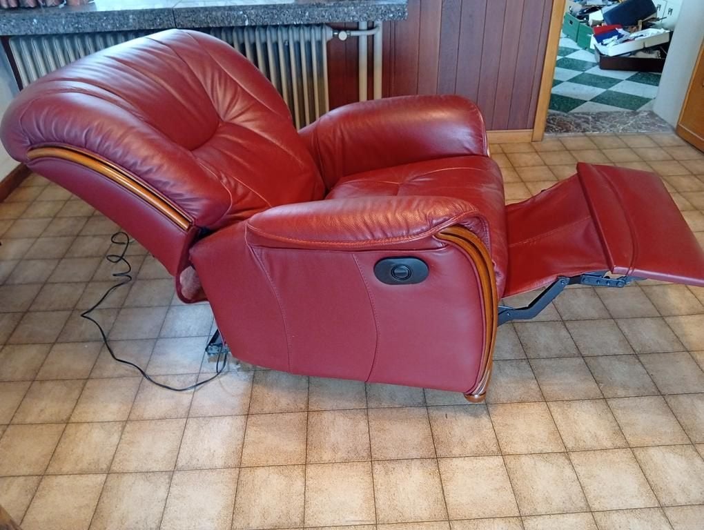 Relaxzetel, Huis en Inrichting, Ophalen, Zo goed als nieuw, Leer