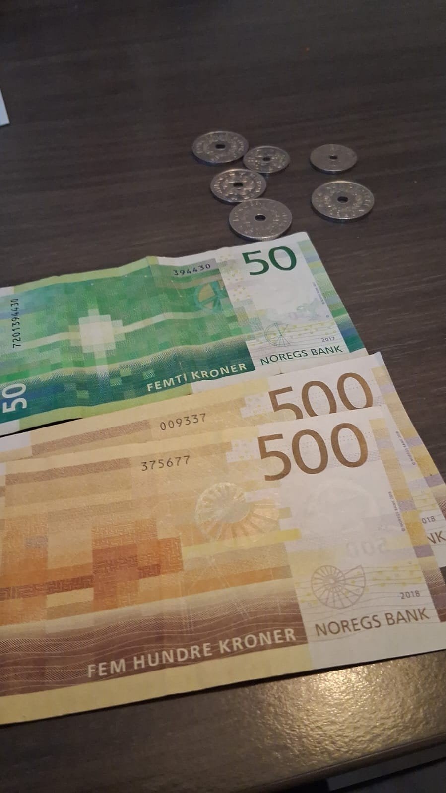 1 050 couronnes norvégiennes courantes, Enlèvement ou Envoi