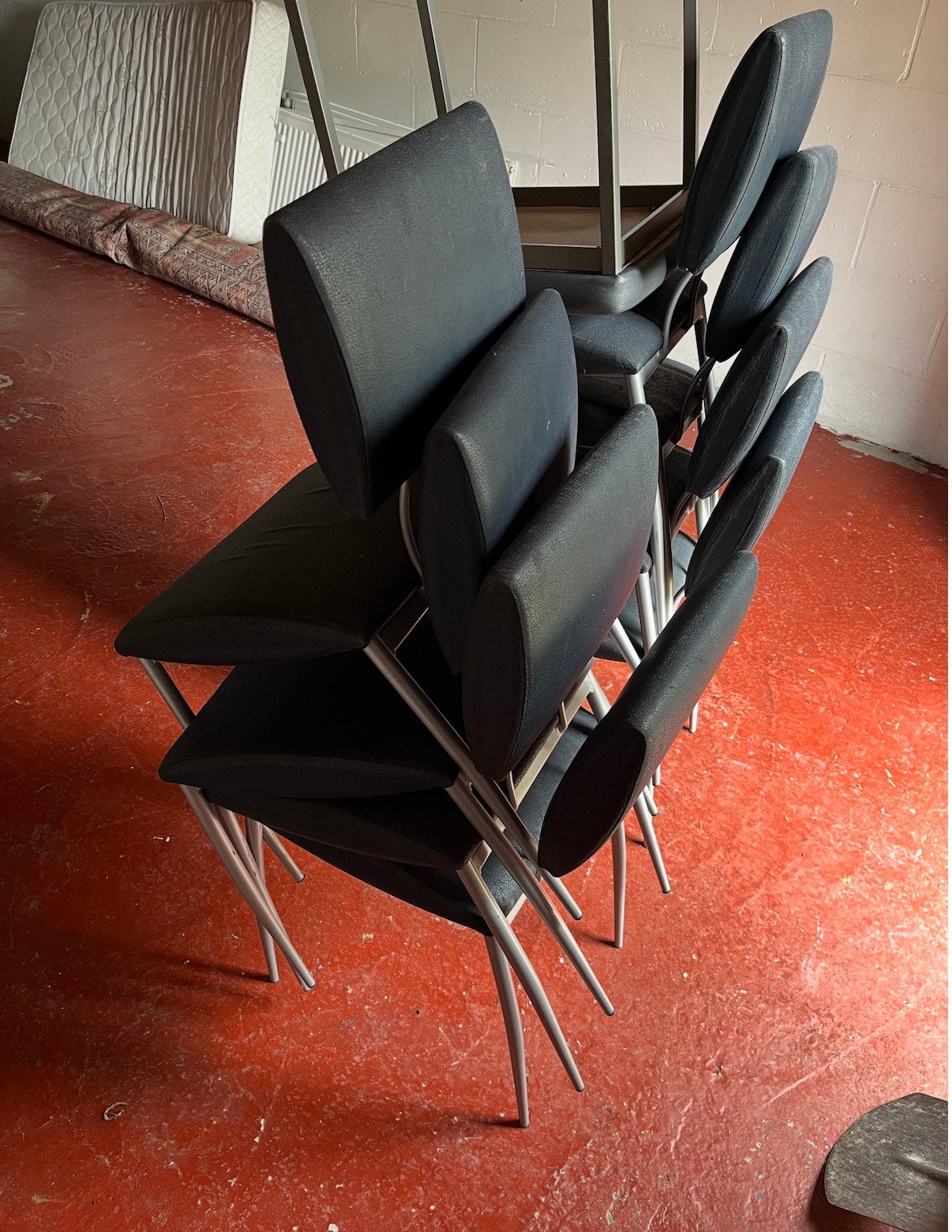 8 eetkamerstoelen, Ophalen, Gebruikt