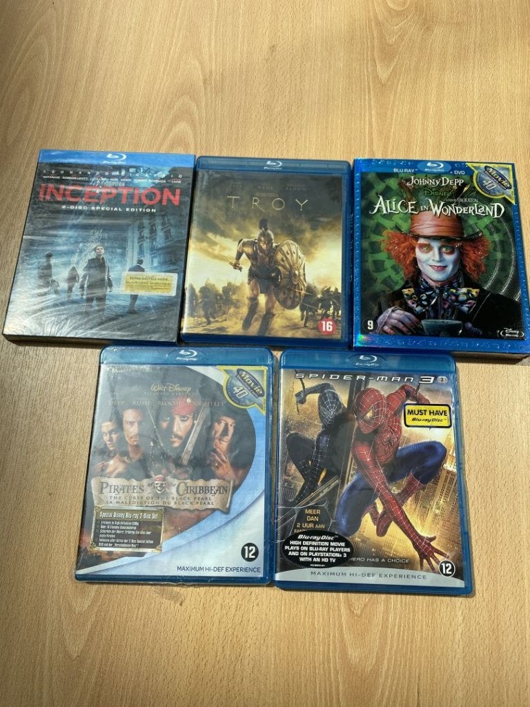 Lot 5x Blu-ray - diverse titels, Cd's en Dvd's, Blu-ray, Zo goed als nieuw, Overige genres, Blu-ray, Film, Vanaf 16 jaar, Engels