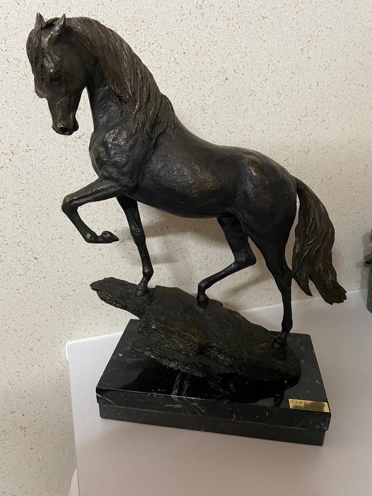 Bronzen paard., Ophalen, Brons