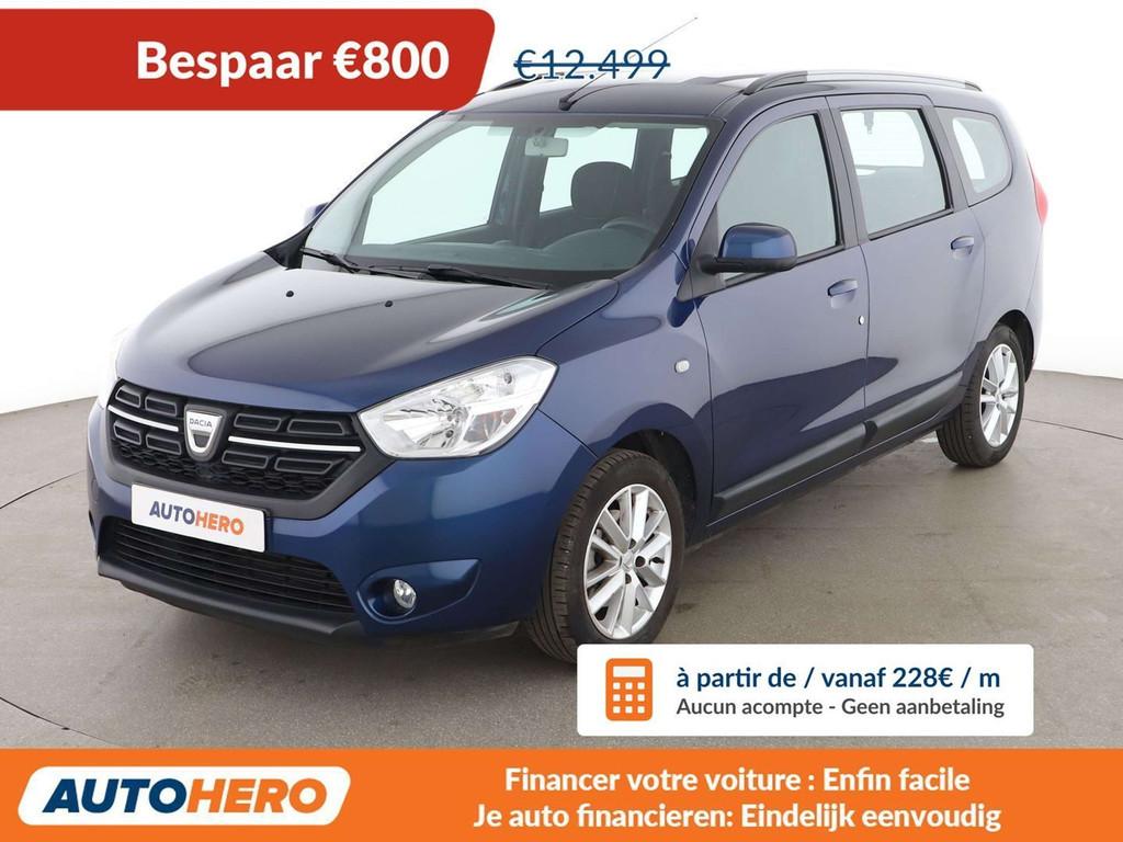 Dacia Lodgy 1.2 TCe Comfort (bj 2018), Voorwielaandrijving, Stof, Gebruikt, Zwart