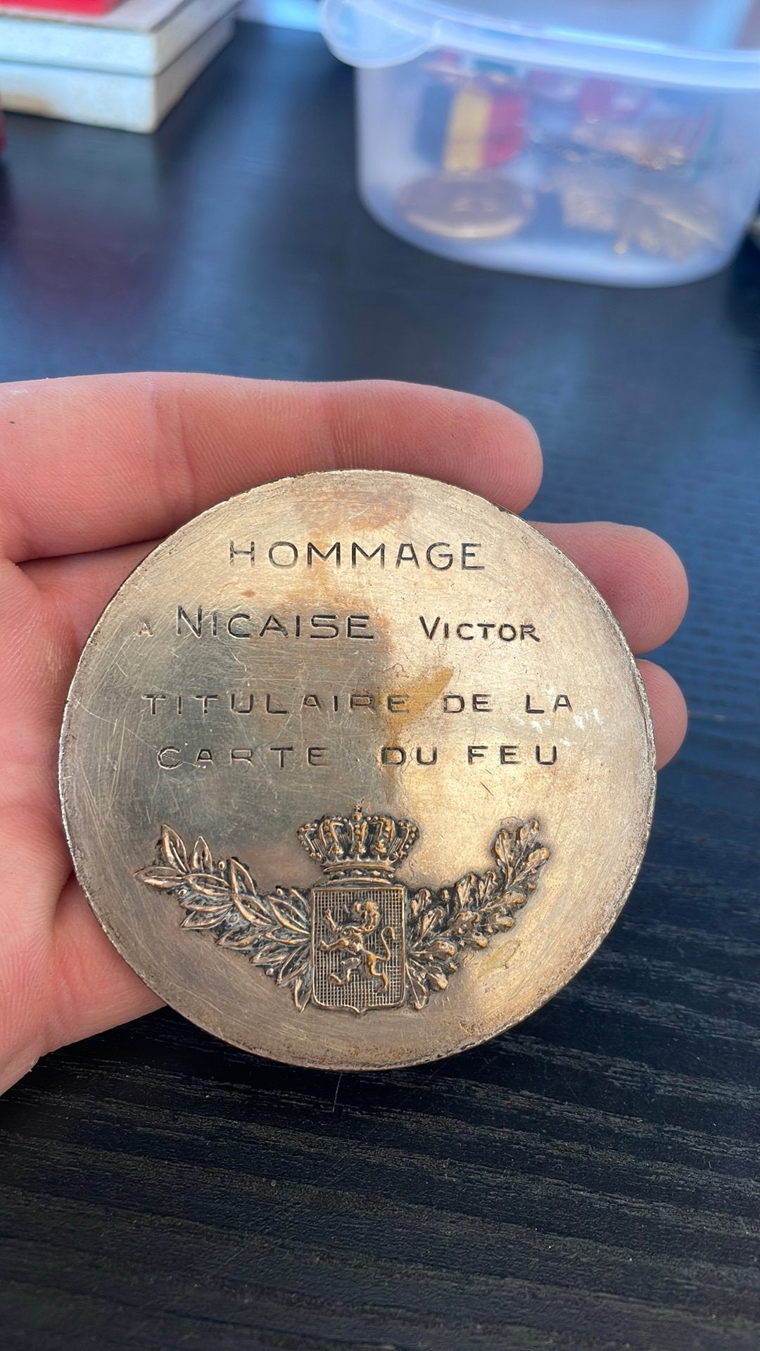 Medaille yser zilver argent, Ophalen of Verzenden