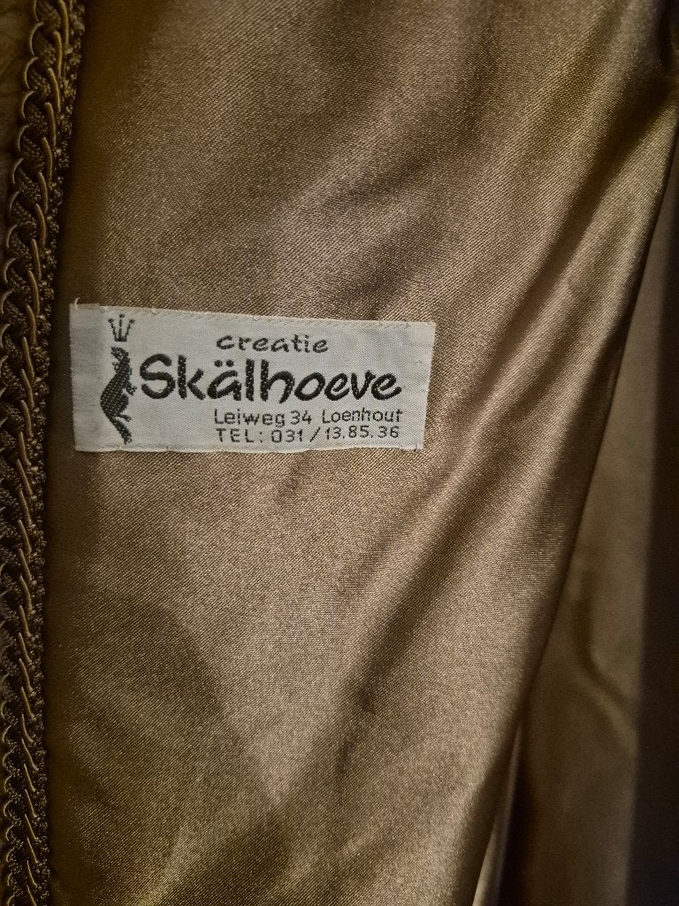 lange vintage nertsmantel bontjas, Kleding | Dames, Jassen | Winter, Ophalen of Verzenden, Zo goed als nieuw, Maat 42/44 (L), Overige kleuren