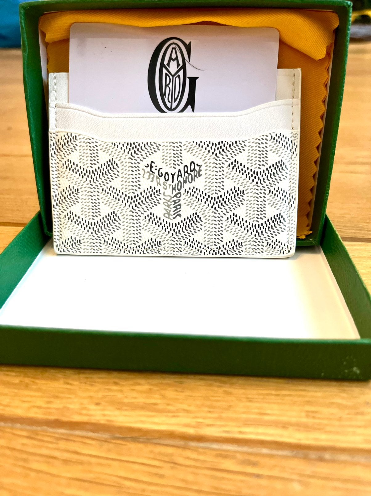 Witte goyard kaarthouder, Ophalen of Verzenden, Zo goed als nieuw, Wit