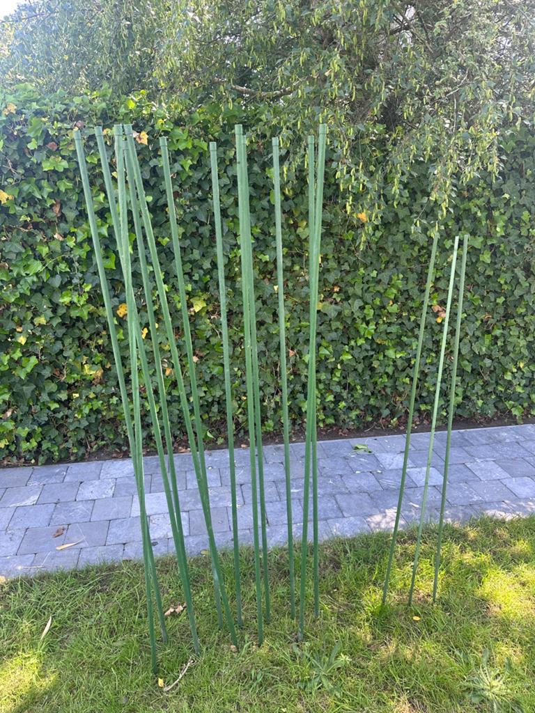 Plantenstokken 180 cm x 12 stuks en 150 cm x 3 stuks, Tuin en Terras, Ophalen, Zo goed als nieuw