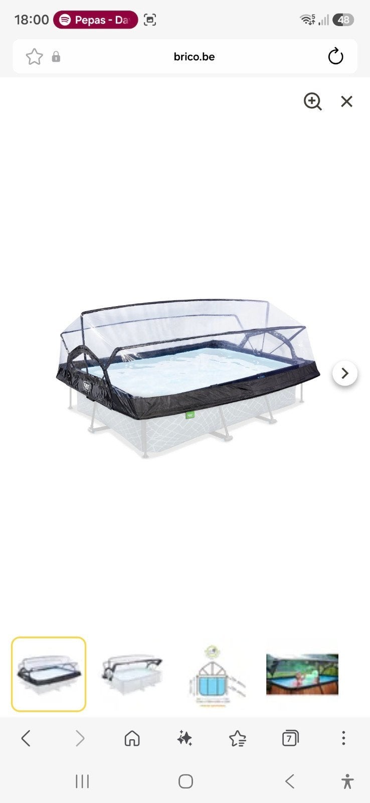 Piscine tubulaire 3m x 2m (1m de profondeur)