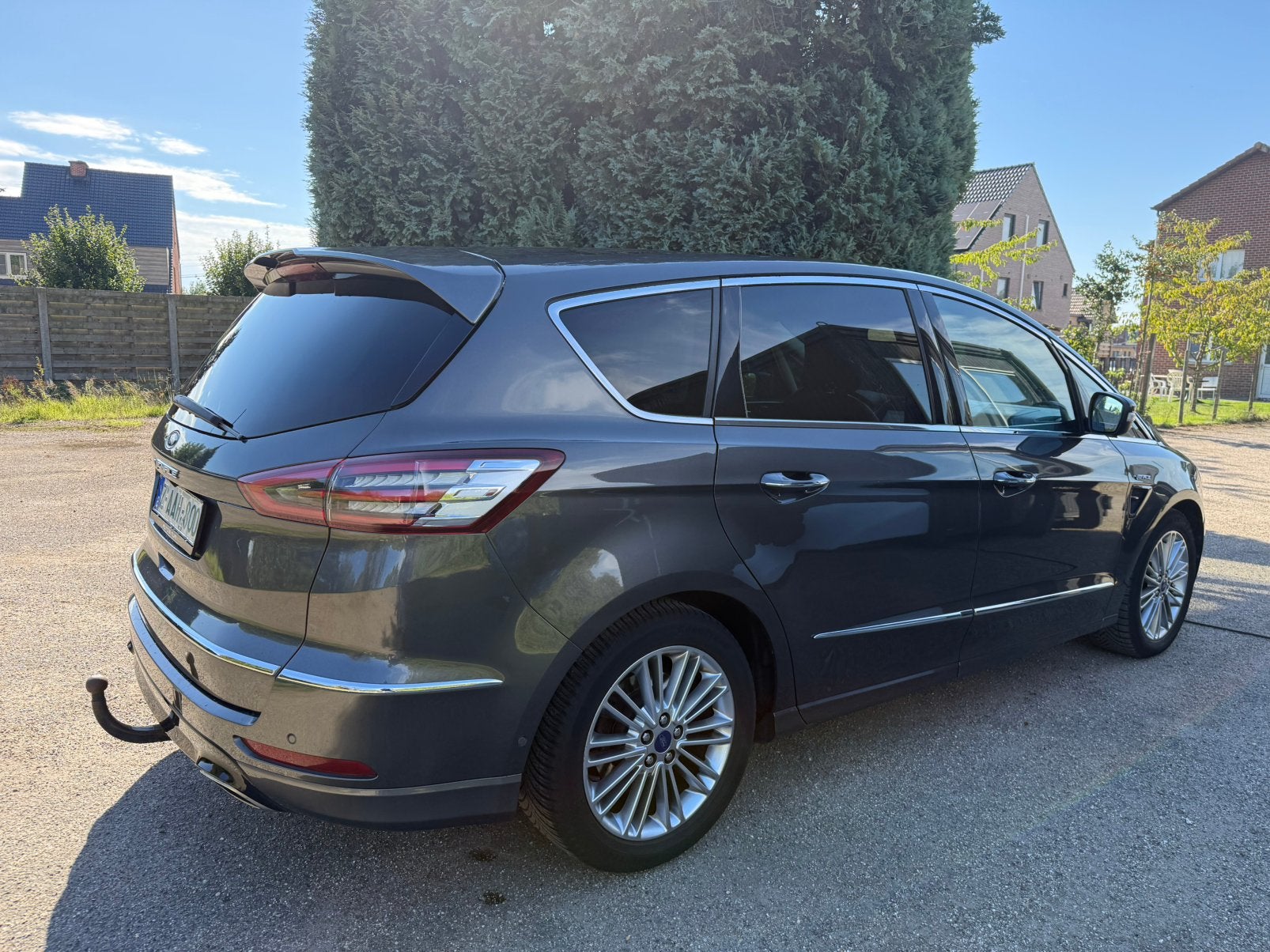 Ford s-max 2.0 vignale 2017 automaat diesel full option, Autos, Cuir, Argent ou Gris, Achat, Euro 6