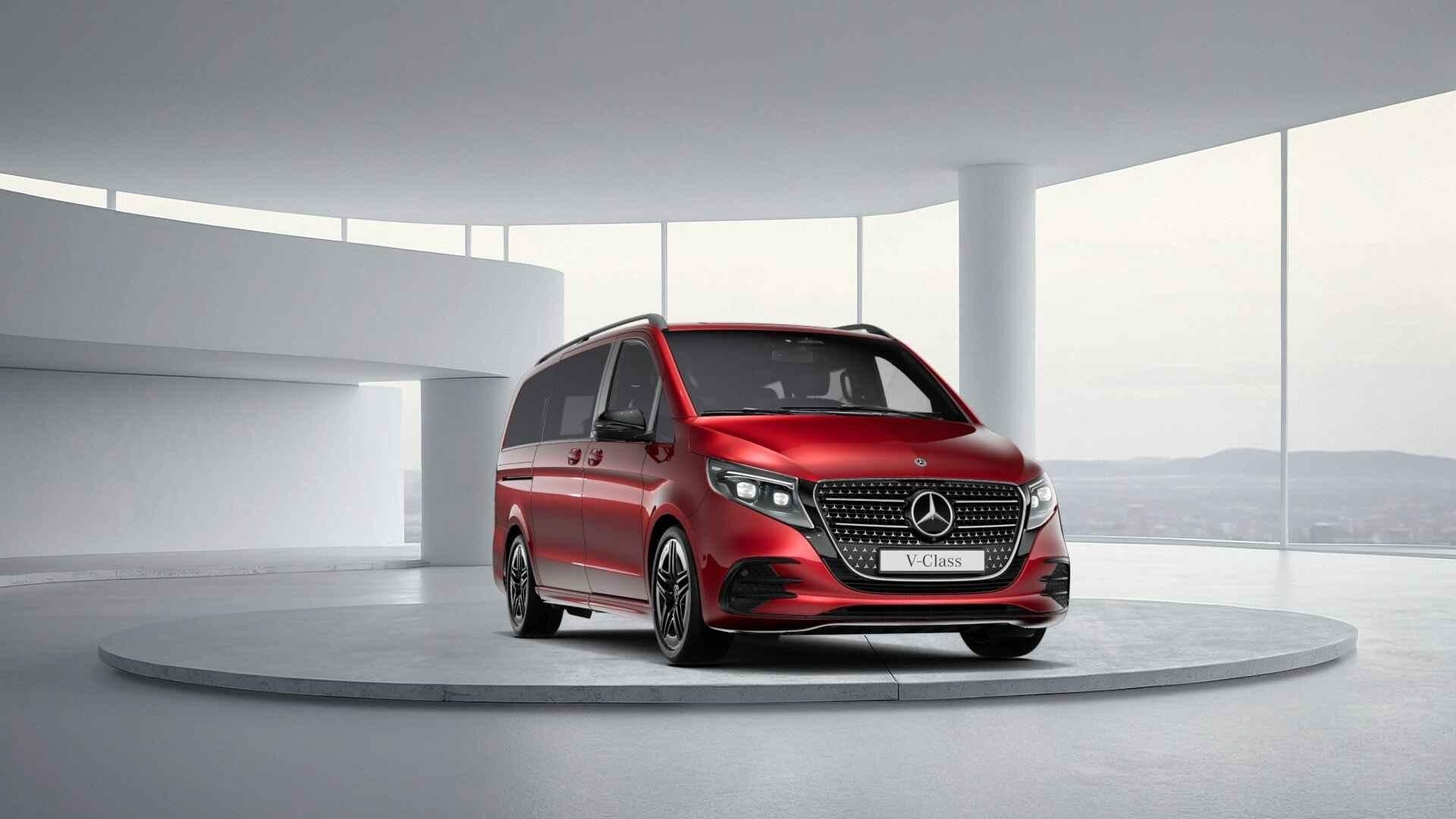 Mercedes-Benz V-Klasse 300 d L2 9G-TRONIC Avantgarde, Auto's, Gebruikt, Zwart, 2000 kg, 237 pk