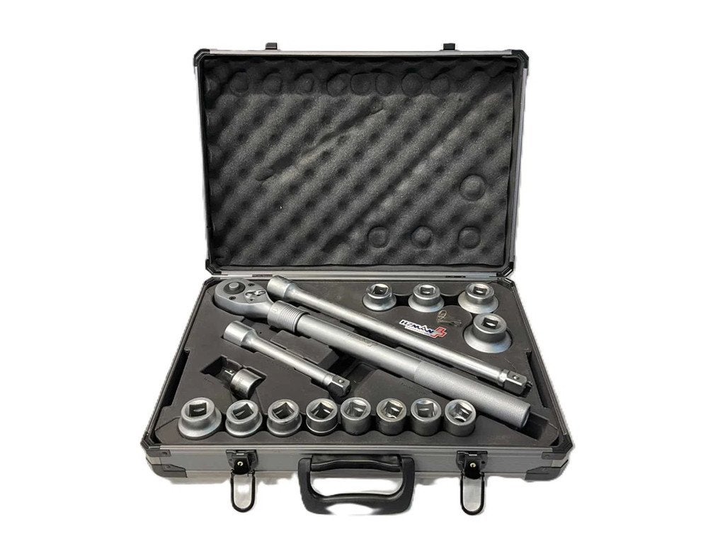 Hzman Dopsleutelset in koffer 16 pcs - telescopische ratel u