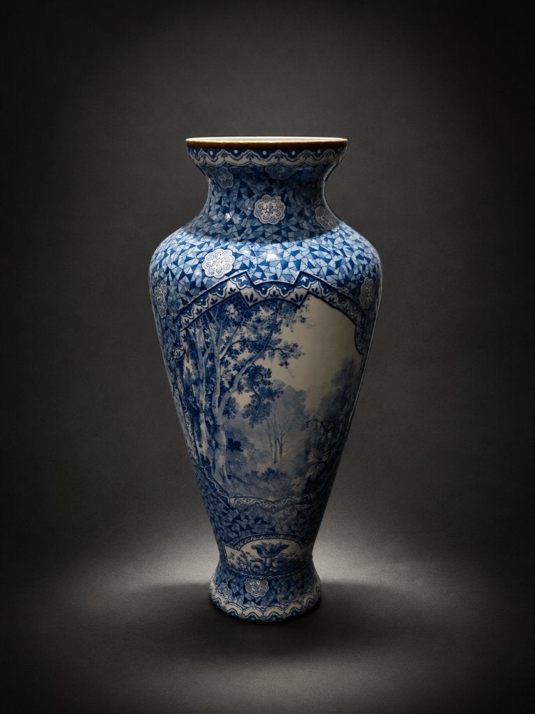 Ancien vase balustre de Franz Anton Mehlem  1890/1920, Enlèvement