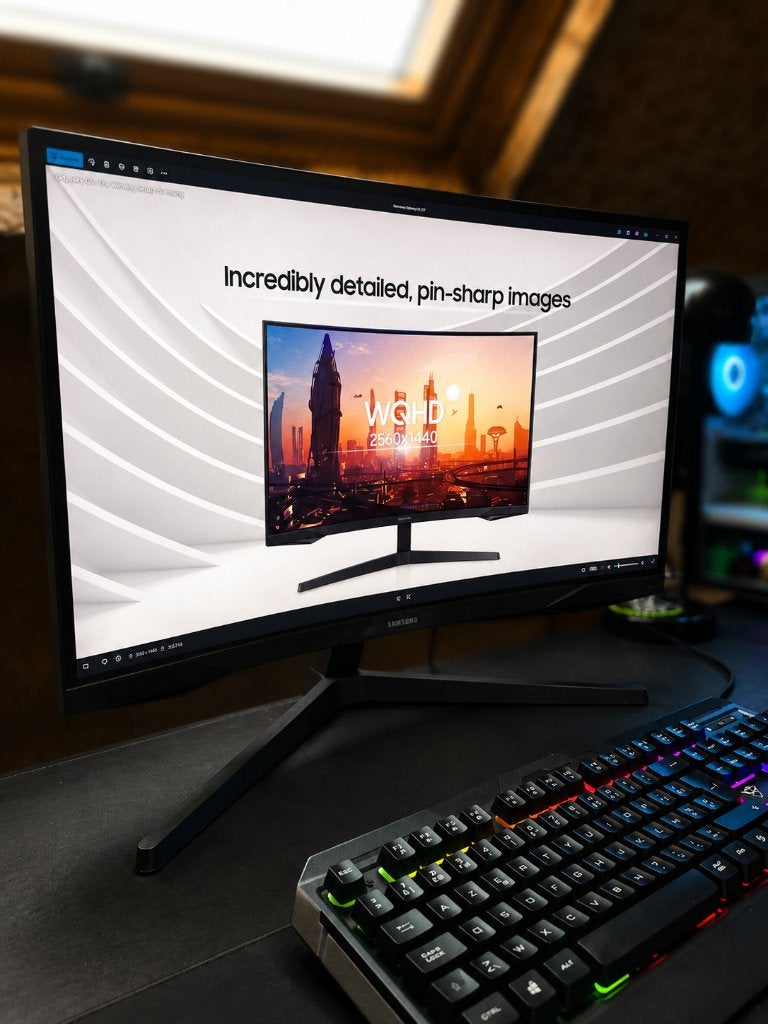 Samsung Odyssey G5 27" QHD 144Hz Curved Gaming Monitor, Informatique & Logiciels, Moniteurs, Gaming, Moins de 1 ms, 151 à 200 Hz