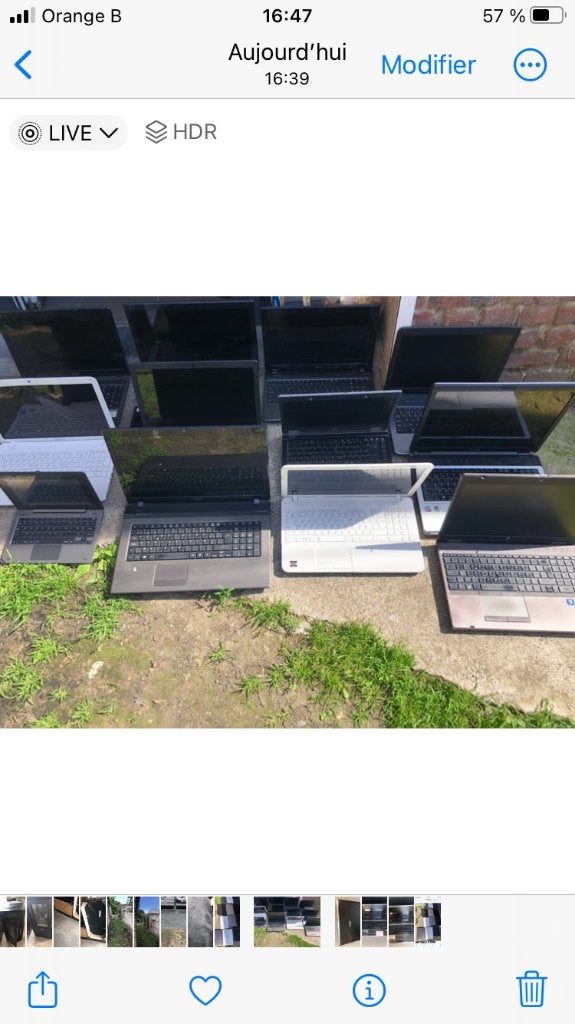 Lot ordinateurs portables en panne, Informatique & Logiciels, Enlèvement