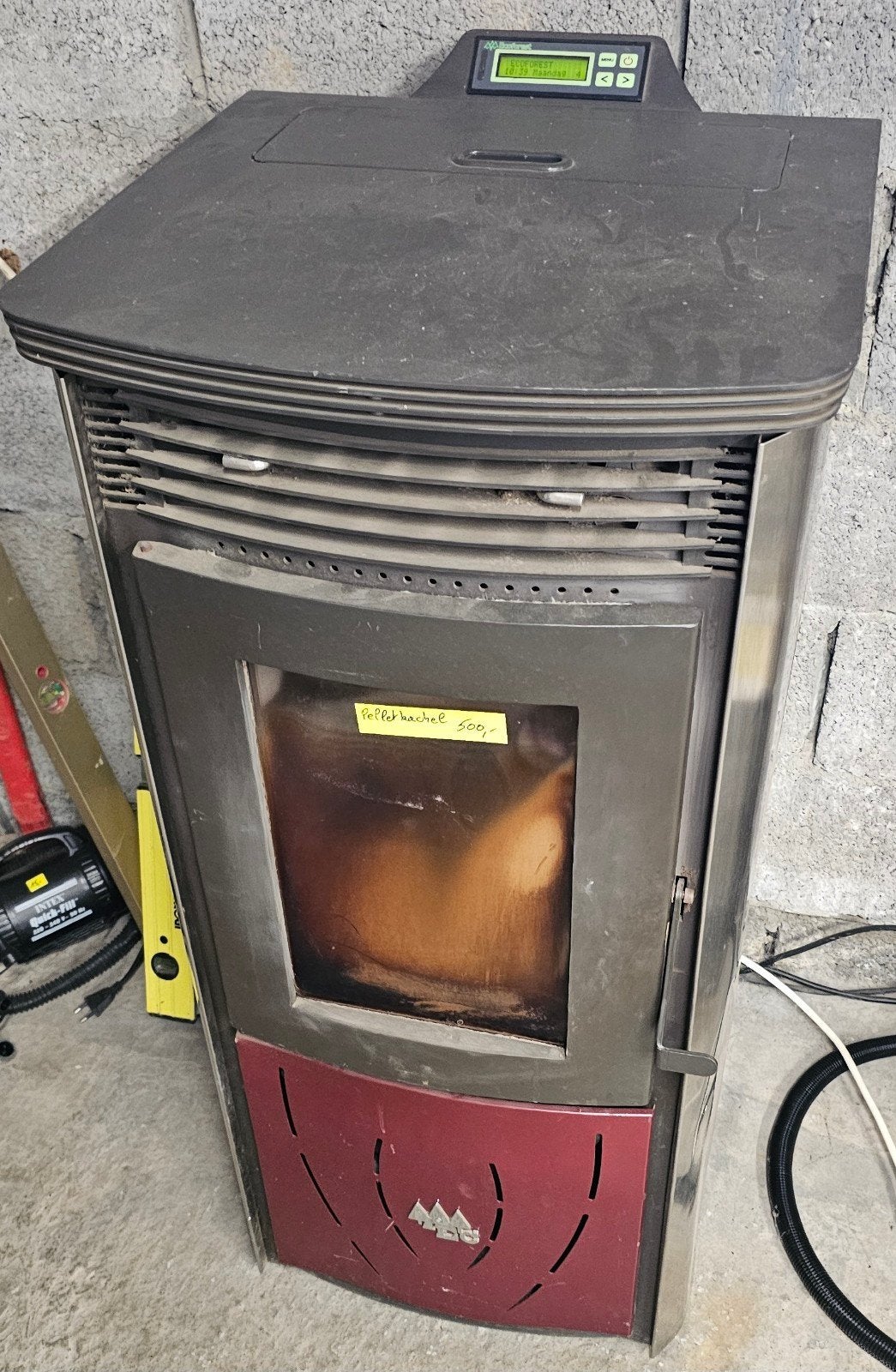pelletkachel 9.5kw Eco Forest werkt perfect, Huis en Inrichting, Kachels, Gebruikt, Vrijstaand, Pelletkachel, Ophalen