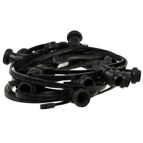 Prikkabel 50 meter. + fitting 64x zwart, Verzenden