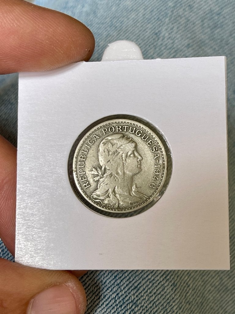 Portugal 50 centavos 1946, Timbres & Monnaies, Monnaies | Europe | Monnaies non-euro, Monnaie en vrac, Enlèvement