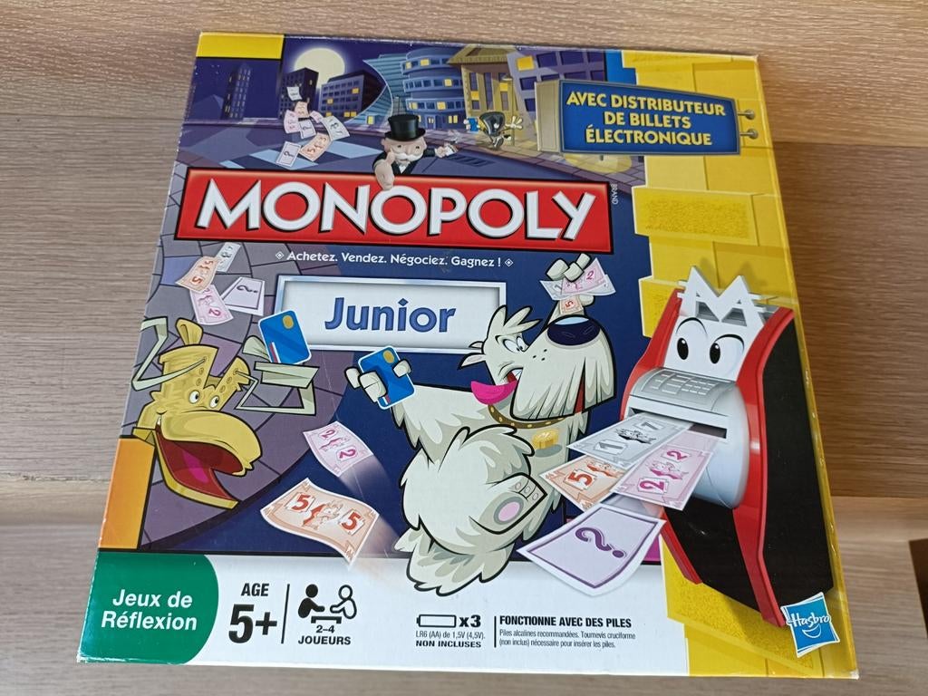 Monopoly Junior avec distributeur de billets électronique, Enlèvement ou Envoi