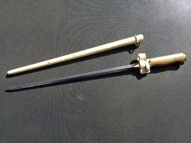 WO 2 Franse Lebel bajonet met schede, Verzamelen, Militaria | Tweede Wereldoorlog, Landmacht, Mes of Dolk, Ophalen of Verzenden