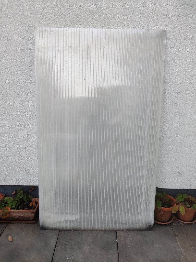 5 transparante acrylaat kanaal platen 93 cm x163 cm, Ophalen, Gebruikt, Overige materialen, Minder dan 20 mm