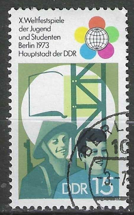 Duitsland DDR 1973 - Yvert 1556 - Wereldfestival - 15 p (ST), Verzenden, DDR, Gestempeld