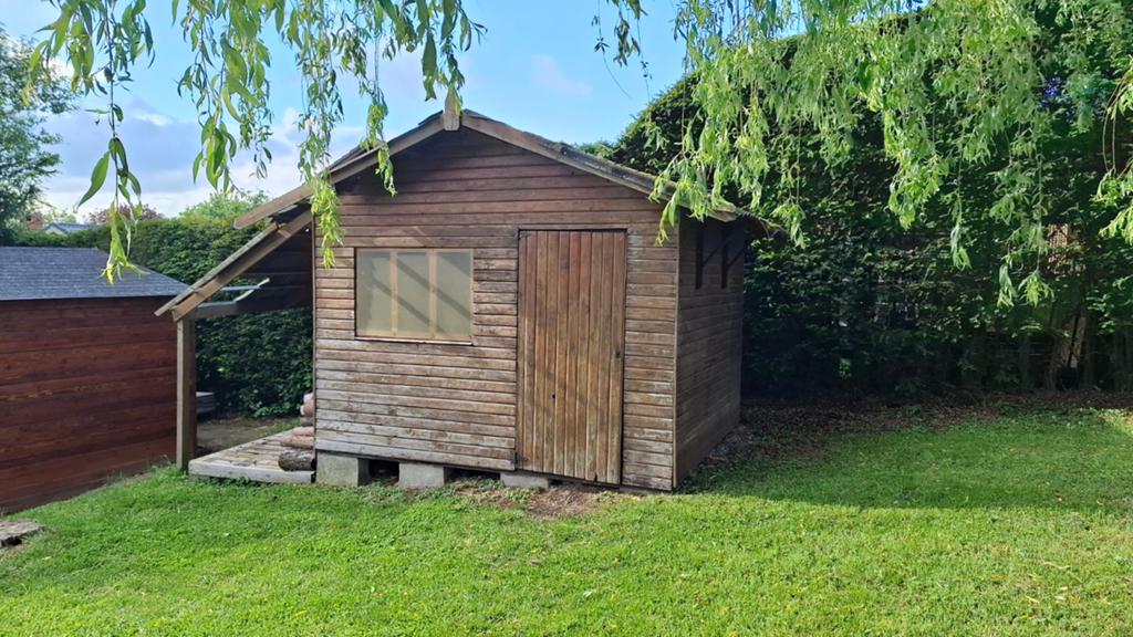 Chalet de jardin - Abri de jardin - cabane (3mx2.5m), Tuin en Terras, Tuinhuizen, Tuinhuis, 1 raam, 250 tot 300 cm, Met overkapping