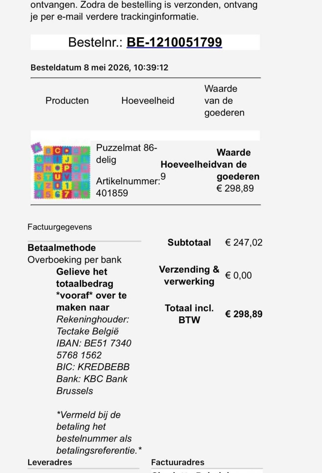 Puzzeltegels speelmatten voor kinderen, Ophalen, Zo goed als nieuw