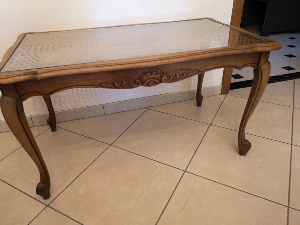 Table de salon en chêne, Maison & Meubles, Enlèvement, Comme neuf, Chêne
