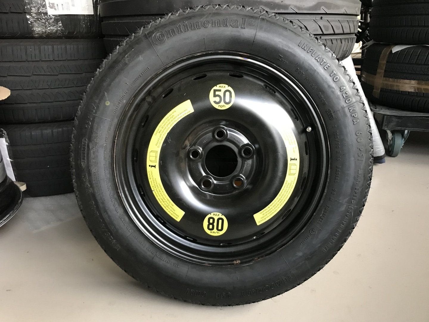 Thuiskomer Reservewiel BMW 125-90-16 Continental, Auto-onderdelen, Ophalen, -, -, Banden en Velgen