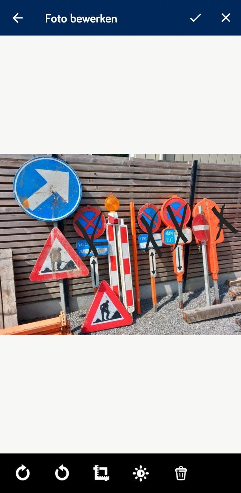 signalisatie, Doe-het-zelf en Bouw, Ophalen, Gebruikt