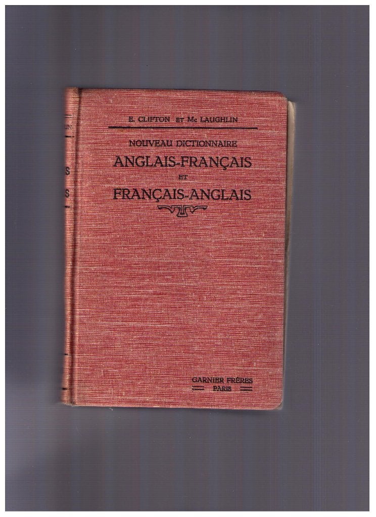 Dictionnaire anglais-français, français-anglais Garnier 1929, Livres, Dictionnaires, E. Clifton, Utilisé, Anglais, Envoi